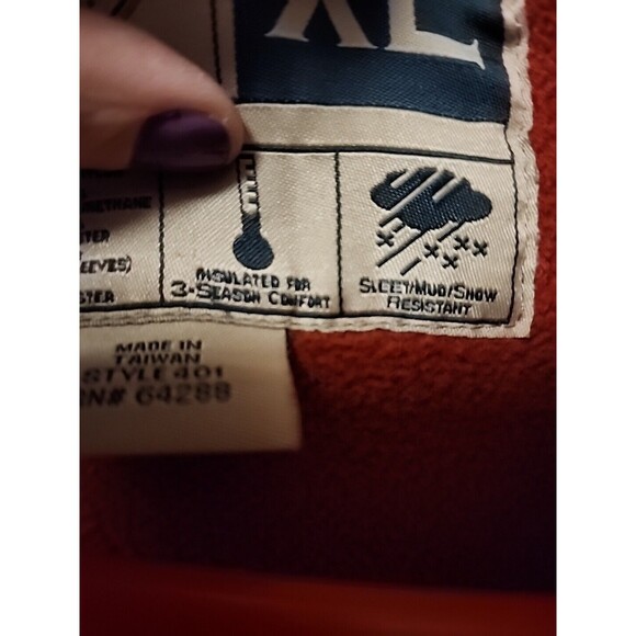 Vtg Wearguard Mens Burned Orange Red 3 Season Jacket Size XL Snow Resistant - Picture 8 of 16